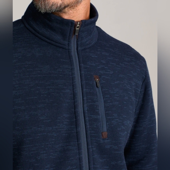 UNTUCKit Fleece Full Zip Size XXL in Heathered Blue - Picture 2 of 11